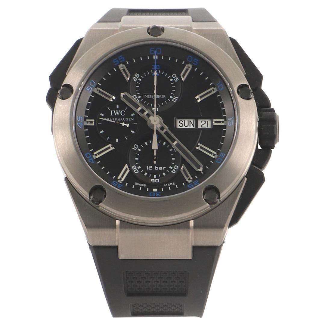 IWC Schaffhausen Ingenieur Double Chronograph Automatic Watch Titanium and Rubbe