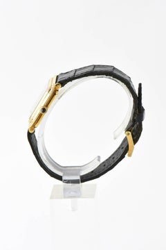 IWC Schaffhausen Pave Diamond Gold Wristwatch on Alligator Band Unisex