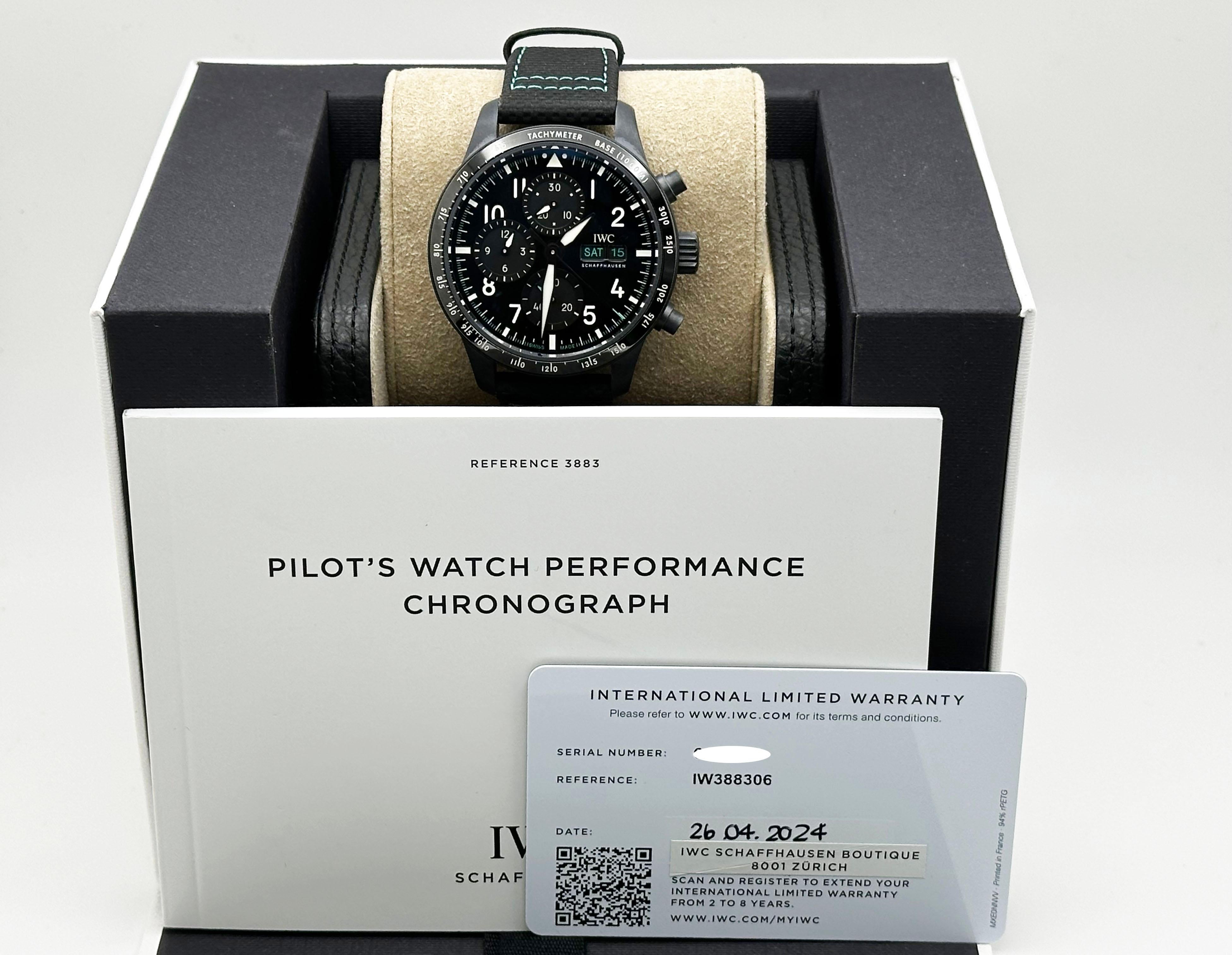 IWC Schaffhausen Pilot Chrono 41 IW388306 Mercedes AMG Patronas Equipo de Fórmula Uno en venta 6