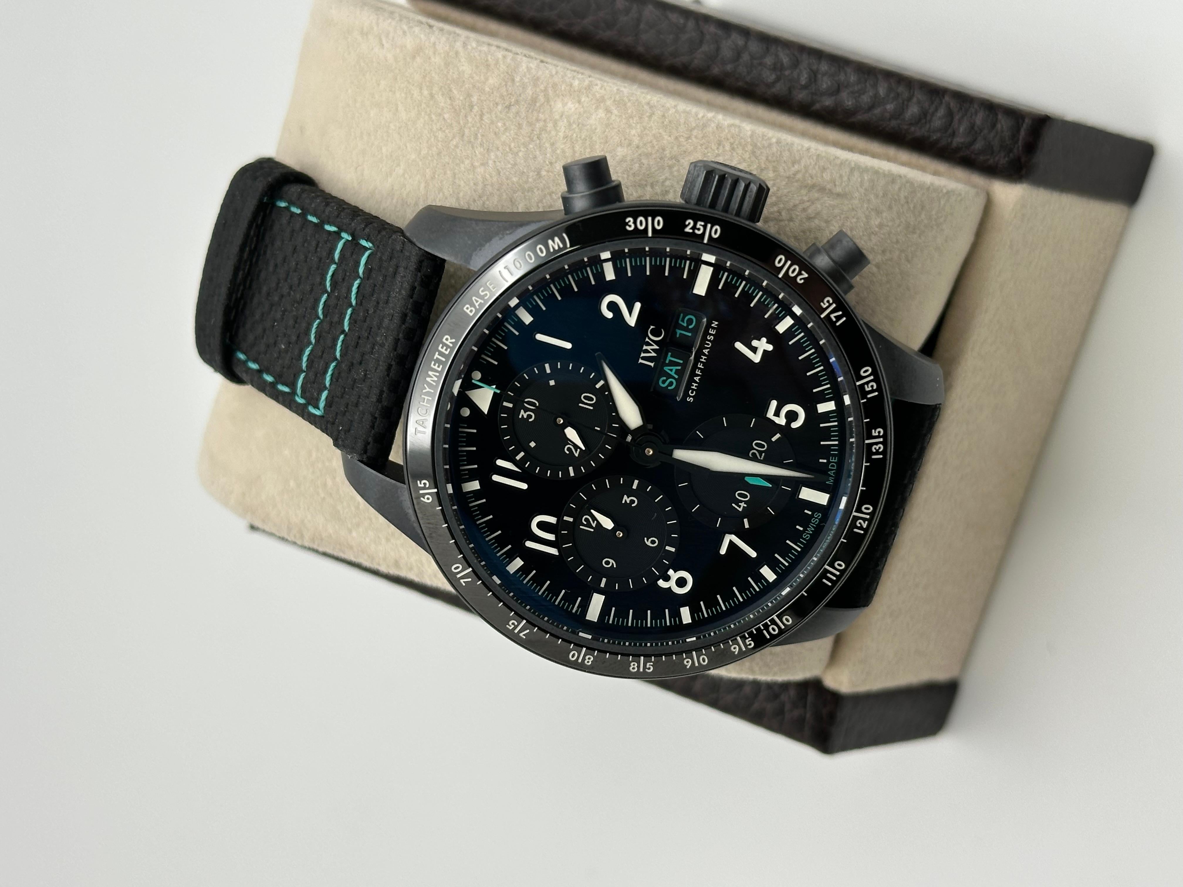 De los hombres IWC Schaffhausen Pilot Chrono 41 IW388306 Mercedes AMG Patronas Equipo de Fórmula Uno en venta