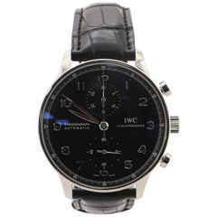 Used IWC Schaffhausen Portugieser Chronograph Automatic Watch Stainless Steel