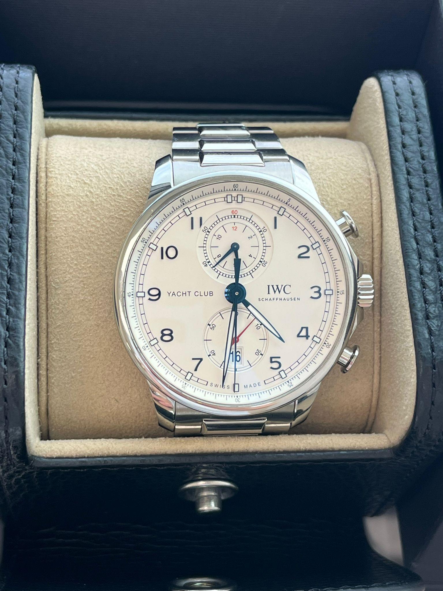 IWC Schaffhausen Portugieser Yacht Club Chronograph 44mm Watch IW390702 In Excellent Condition For Sale In Aventura, FL