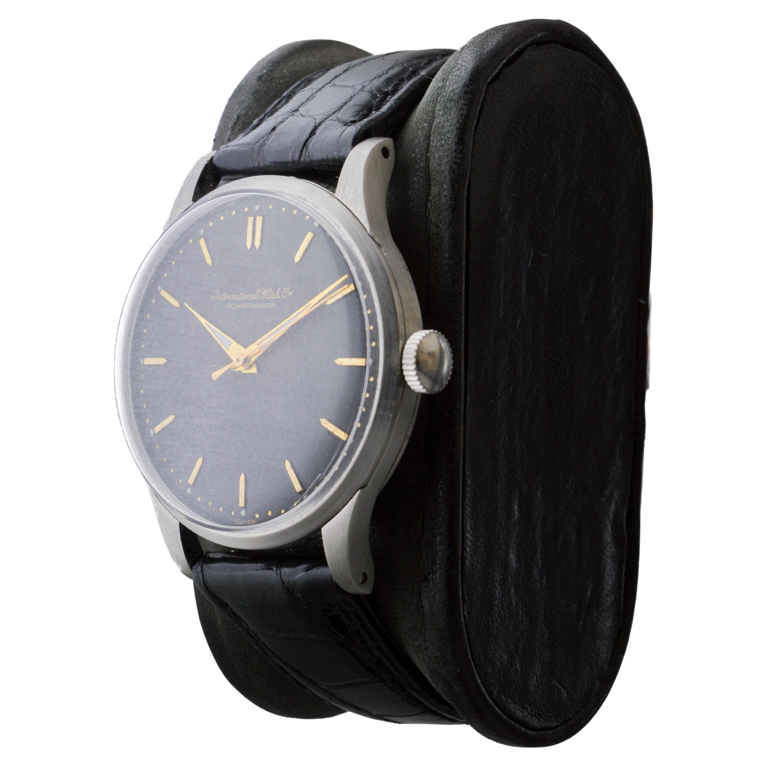 I.W.C. Schaffhausen Steel High Grade Automatic Watch, circa 1940s en venta 1