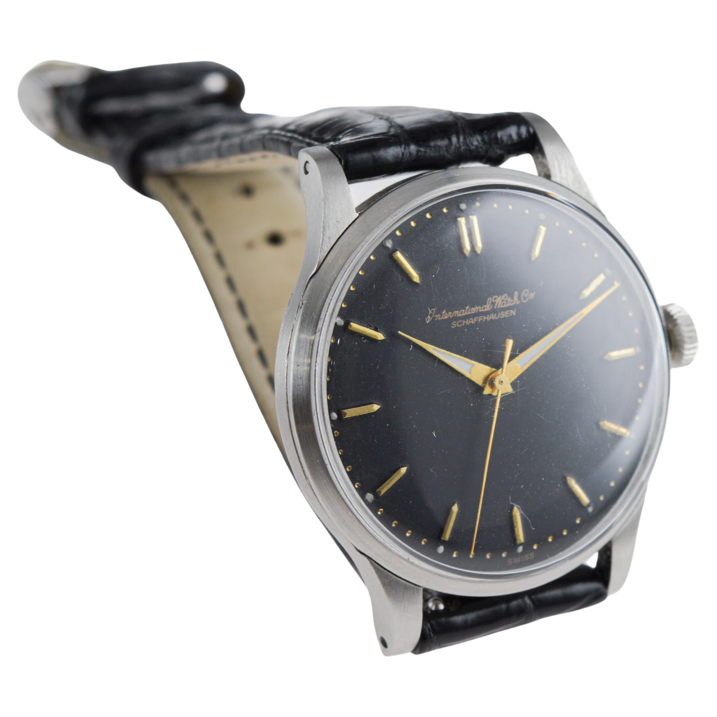 I.W.C. Schaffhausen Steel High Grade Automatic Watch, circa 1940s en venta 2