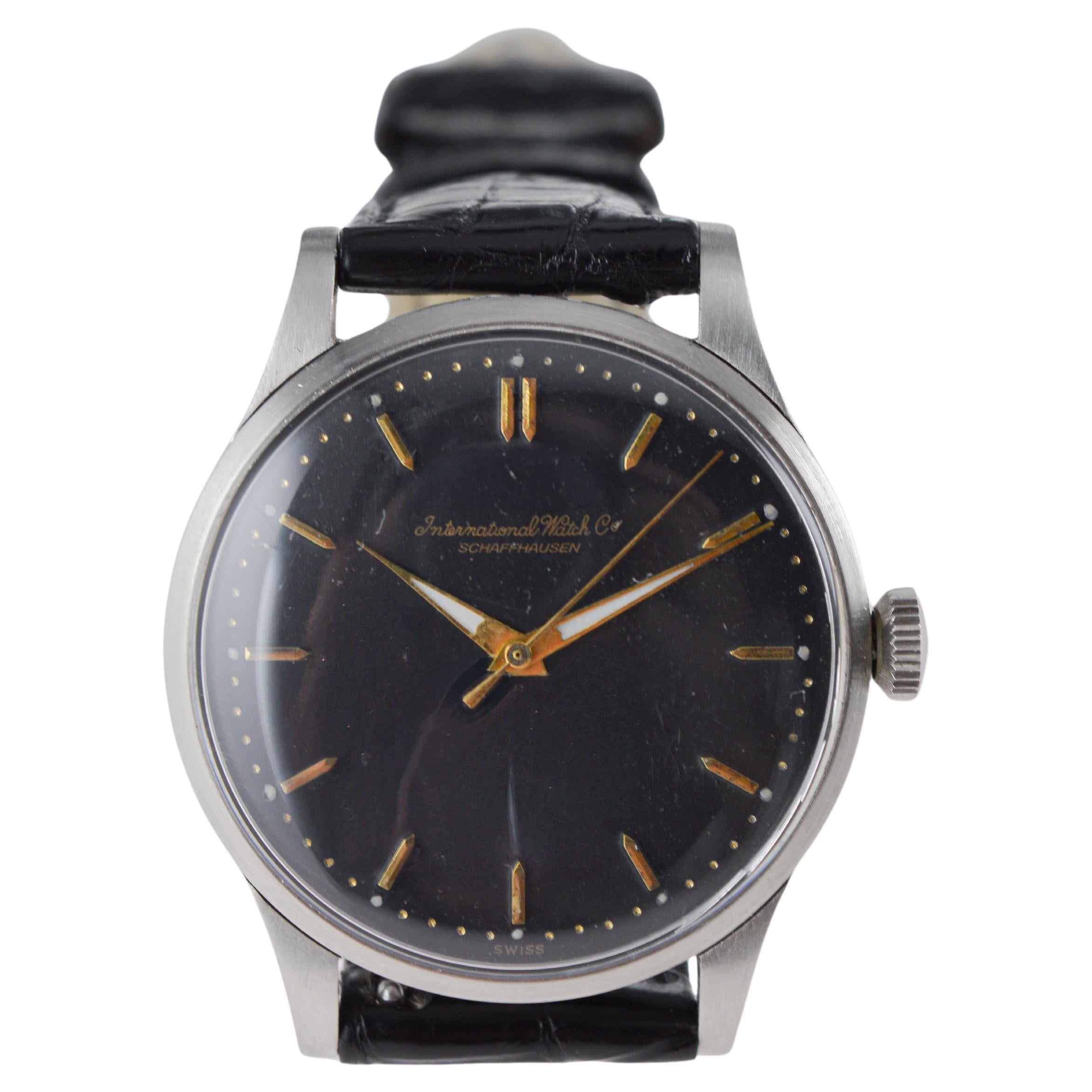 I.W.C. Schaffhausen Steel High Grade Automatic Watch, circa 1940s en venta 3
