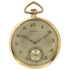 Vintage IWC Schaffhausen Yellow Gold Pocket Watch for Raymond Yard