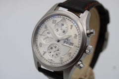 IWC Spitfire Chronograph IW371702  42mm  Silver Dial  Box & Papers  2008