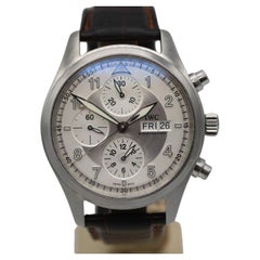Cronografo IWC Spitfire IW371702  42mm  Quadrante Silver  Scatola e documenti  2008