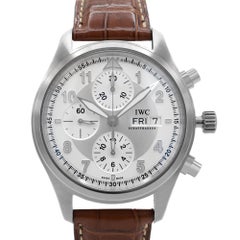 IWC Spitfire Pilot Chronograph Silber Zifferblatt Automatik-Herrenuhr IW371702