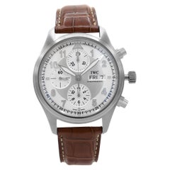 IWC Spitfire Pilot Chronograph Silber Zifferblatt Automatik-Herrenuhr IW371702