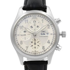 IWC Spitfire Pilot Chronograph Steel Silver Dial Automatic Men's Watch IW371702
