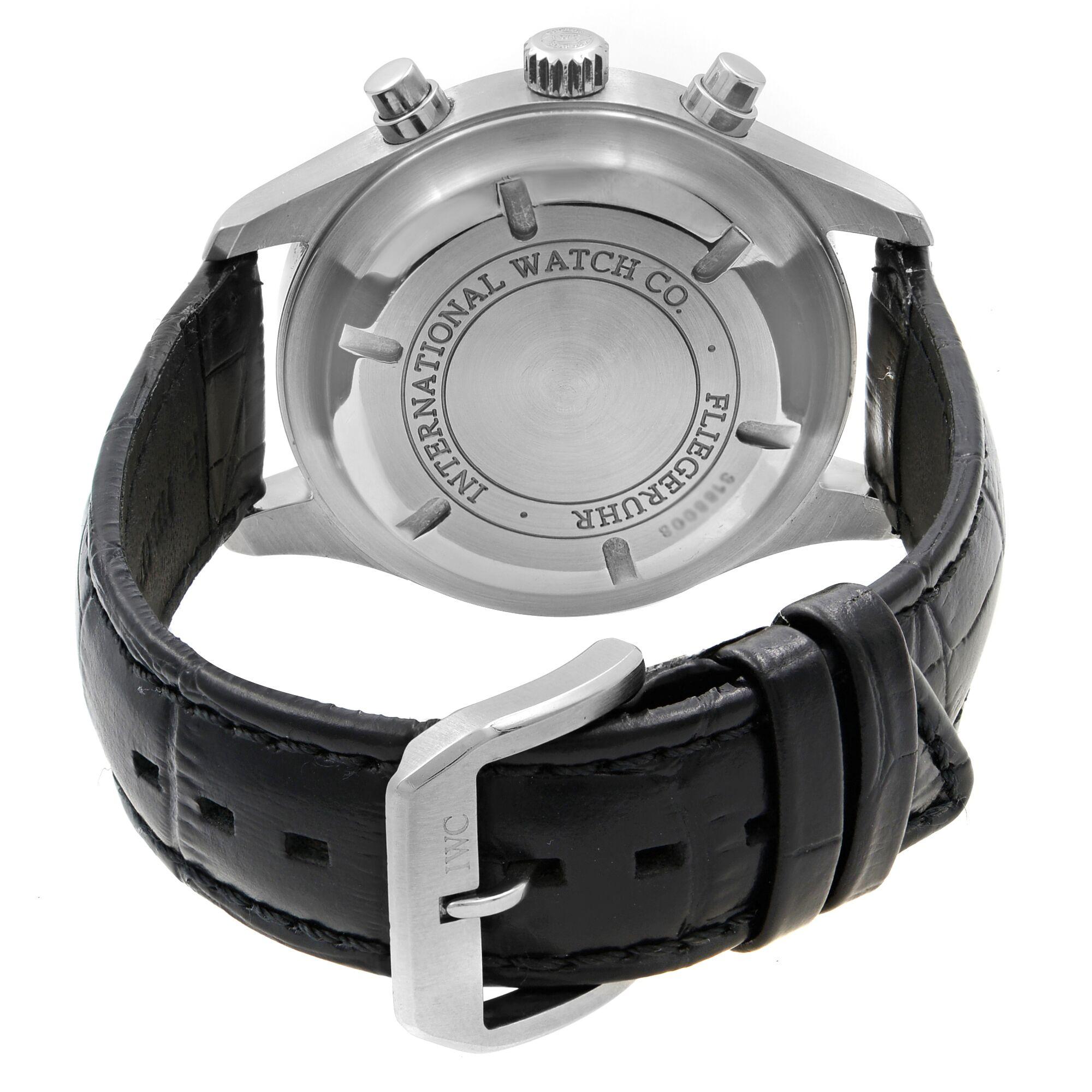 IWC Spitfire Pilot Chronograph Steel Silver Dial Automatic Men's Watch IW371702 2