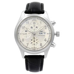 IWC Spitfire Pilot Chronograph Steel Silver Dial Automatic Men's Watch IW371702