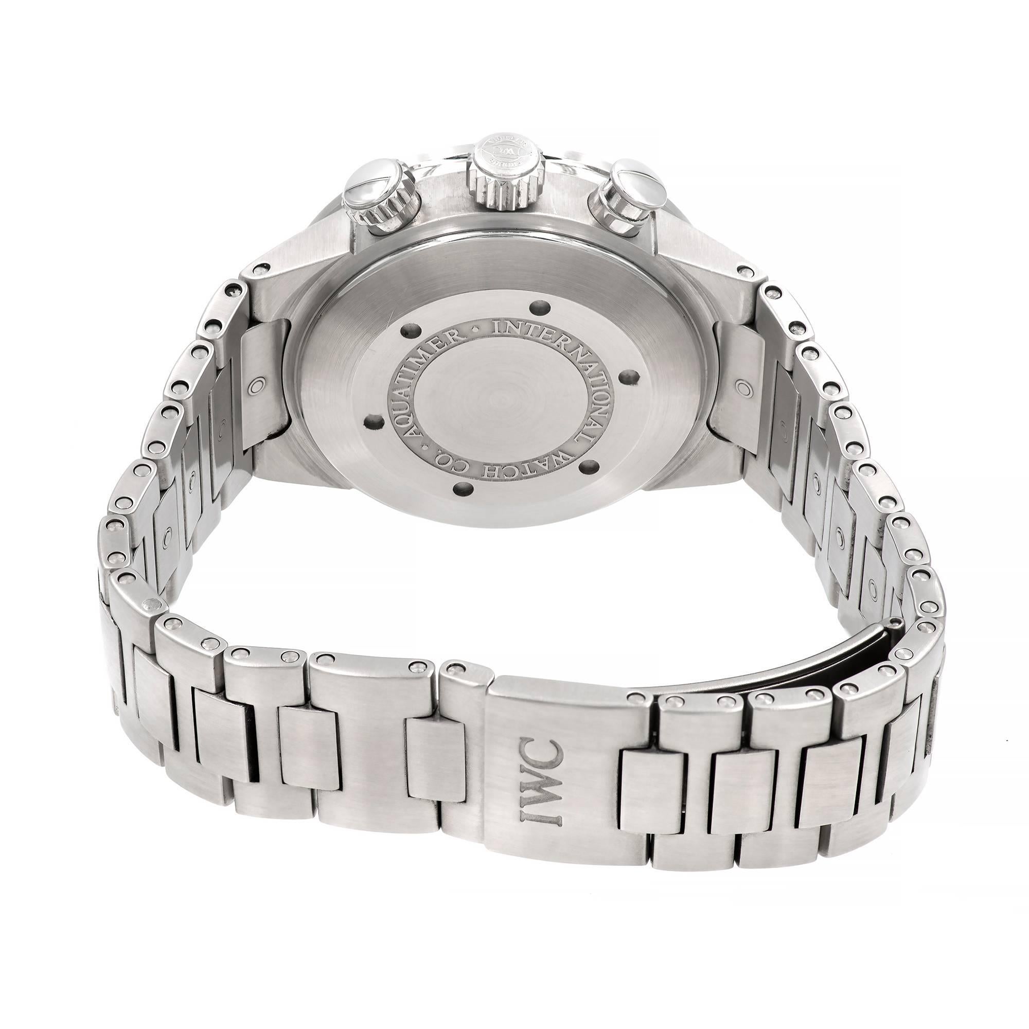 IWC Stainless Steel Aquatimer Chronograph Automatic Wristwatch 1