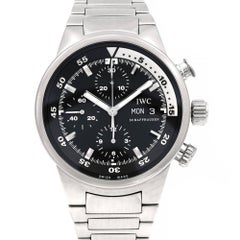 Used IWC Stainless Steel Aquatimer Chronograph Automatic Wristwatch