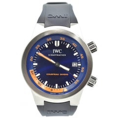 IWC Stainless Steel Aquatimer Cousteau Diving Automatic Wristwatch Ref 3548