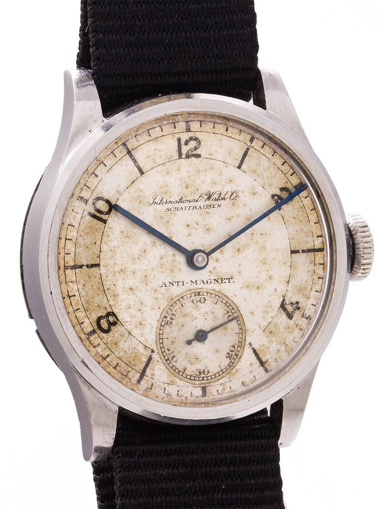 IWC Stainless Steel Calatrava Manual Wind Wristwatch, circa 1940s For