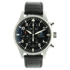 Retro IWC Stainless Steel Pilots Watch Chronograph