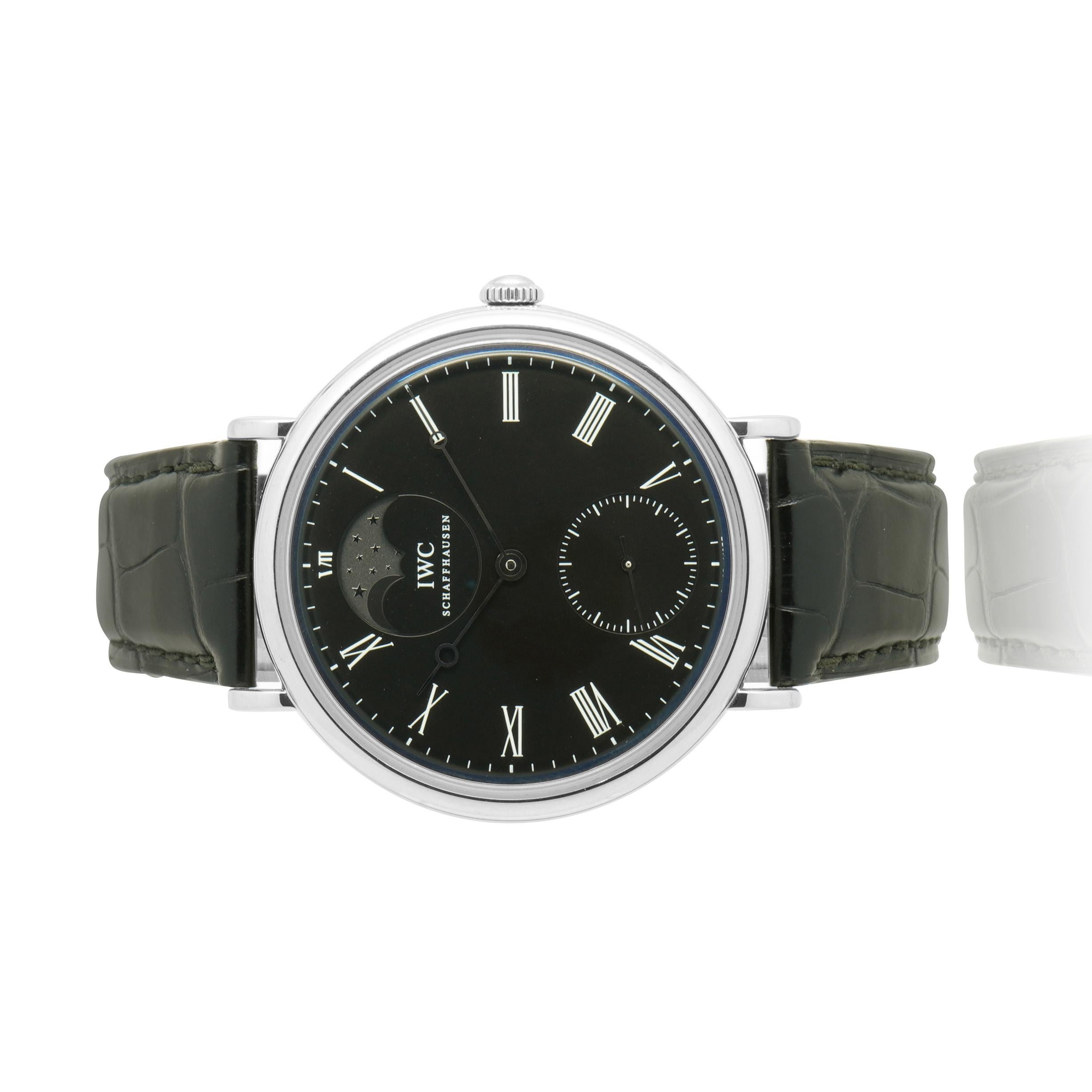 Uomo IWC Portofino Moonphase 46mm in acciaio inossidabile in vendita