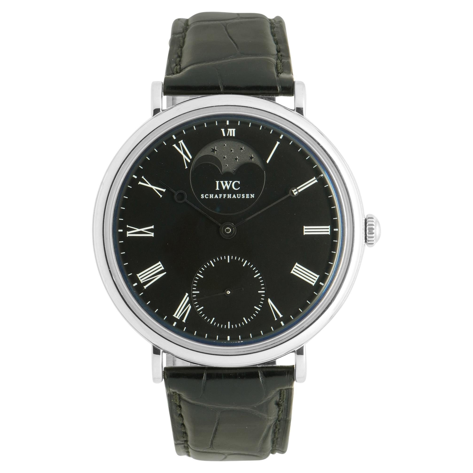 IWC Portofino Moonphase 46mm in acciaio inossidabile in vendita