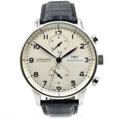 IWC Stainless Steel Portuguese Chronograph Automatic Wristwatch Ref 3714