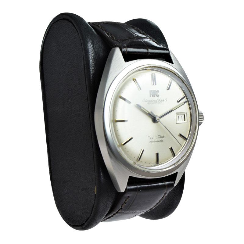 IWC Edelstahl „Yacht Club“ Automatik Datum Modell in neuem Zustand ca. 1970er Jahre im Angebot 2