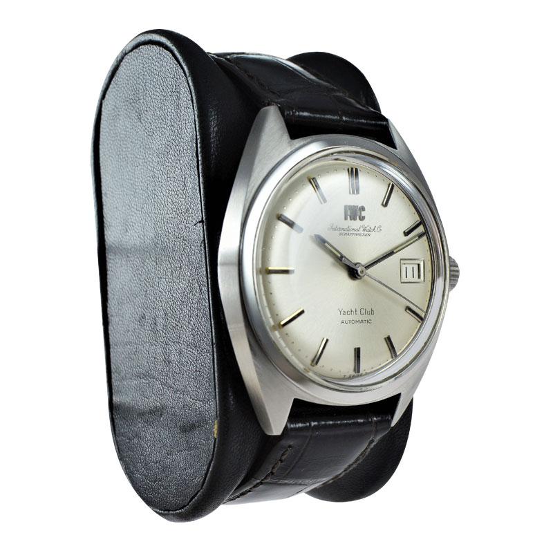 IWC Edelstahl „Yacht Club“ Automatik Datum Modell in neuem Zustand ca. 1970er Jahre im Angebot 3