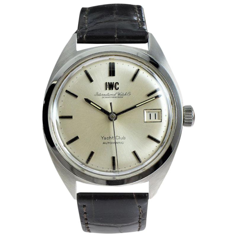 IWC Stainless Steel "Yacht Club" Automatic Date Model in New Condition, ca 1970s For Sale
