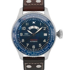 IWC Timezoner Le Petit Prince Edition Acciaio Quadrante Blu Uomo Orologio limitato IW395503
