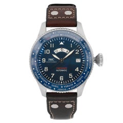 IWC Timezoner Le Petit Prince Edition Acier Cadran Bleu Hommes Montre limitée IW395503