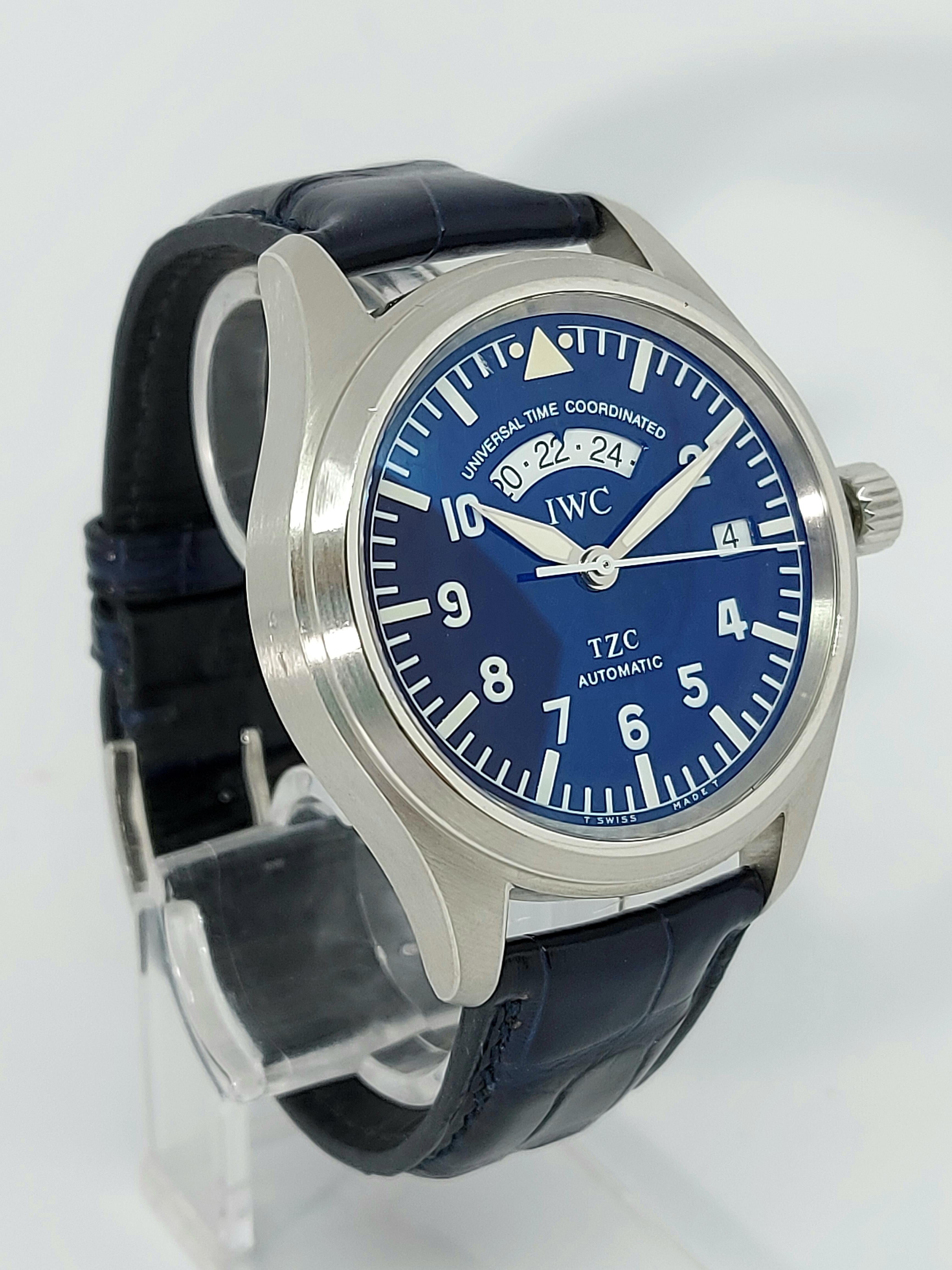 IWC TZC UTC Platin Limitierte Auflage GMT Fliegeruhr 3251-003 4