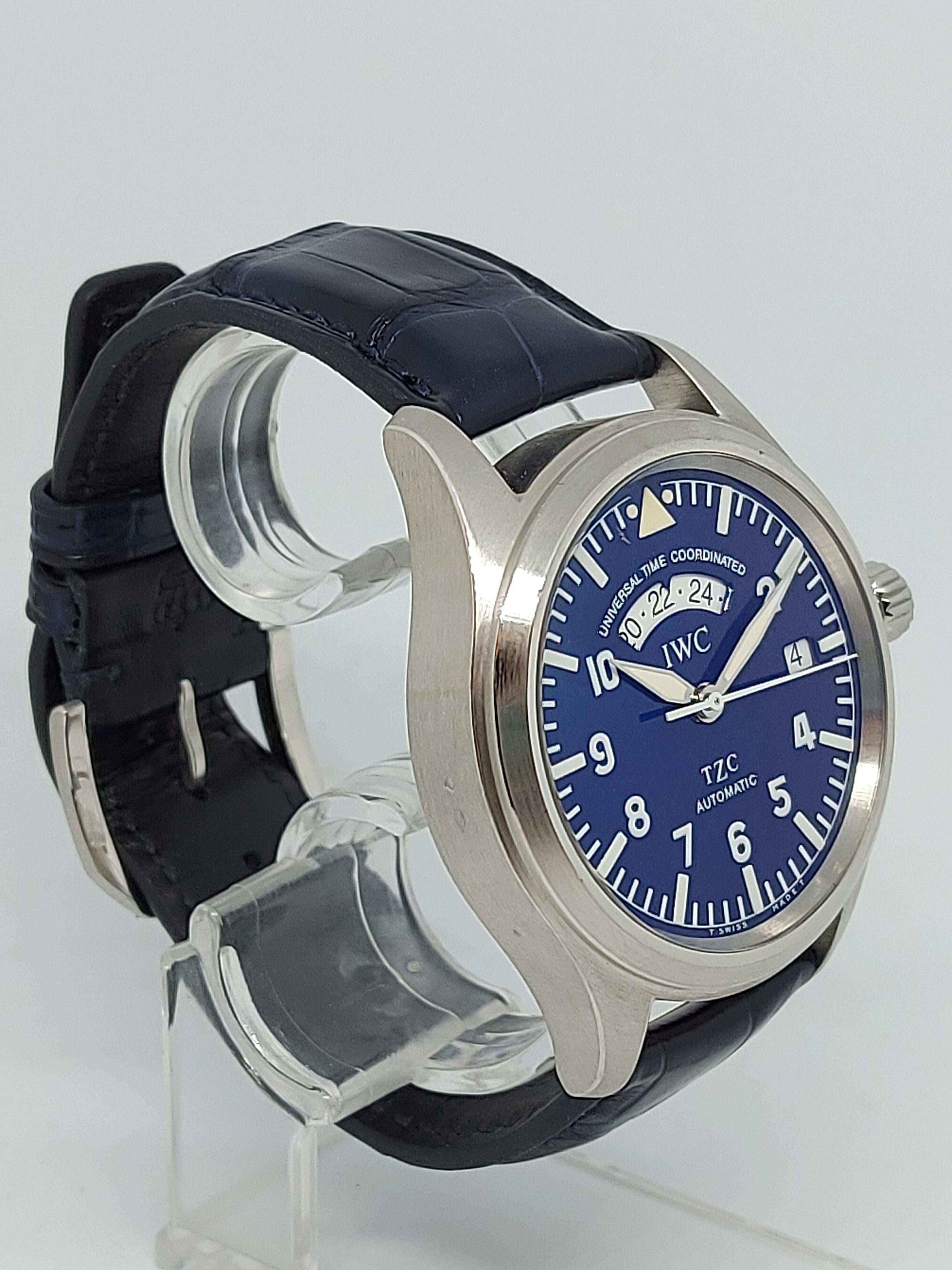IWC TZC UTC Platin Limitierte Auflage GMT Fliegeruhr 3251-003 6