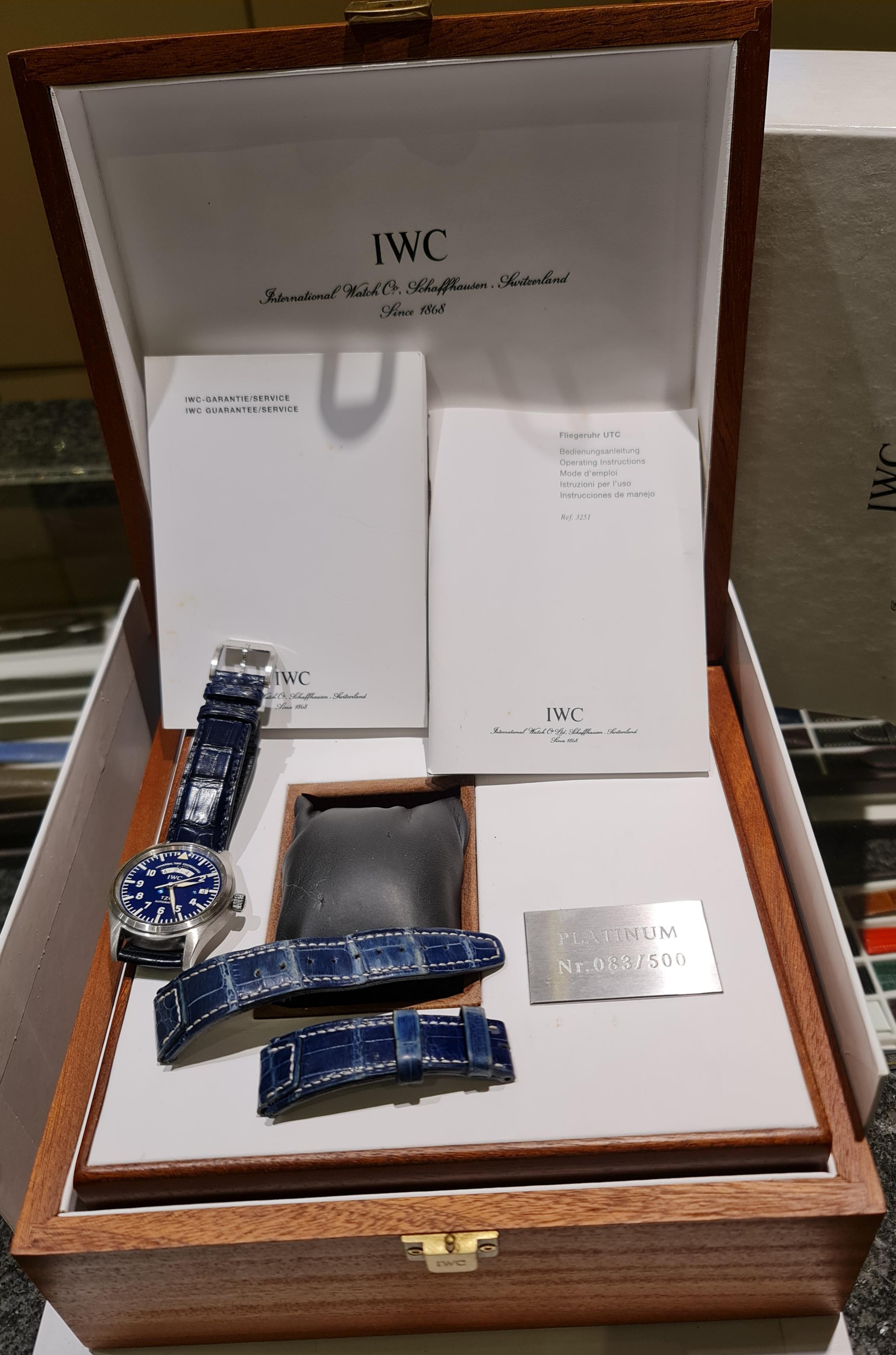 IWC TZC UTC Platinum Limited Edition GMT Fliegeruhr 3251-003 12