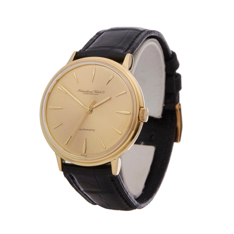 IWC Vintage 18 Karat Yellow Gold C.850 Wristwatch at 1stDibs
