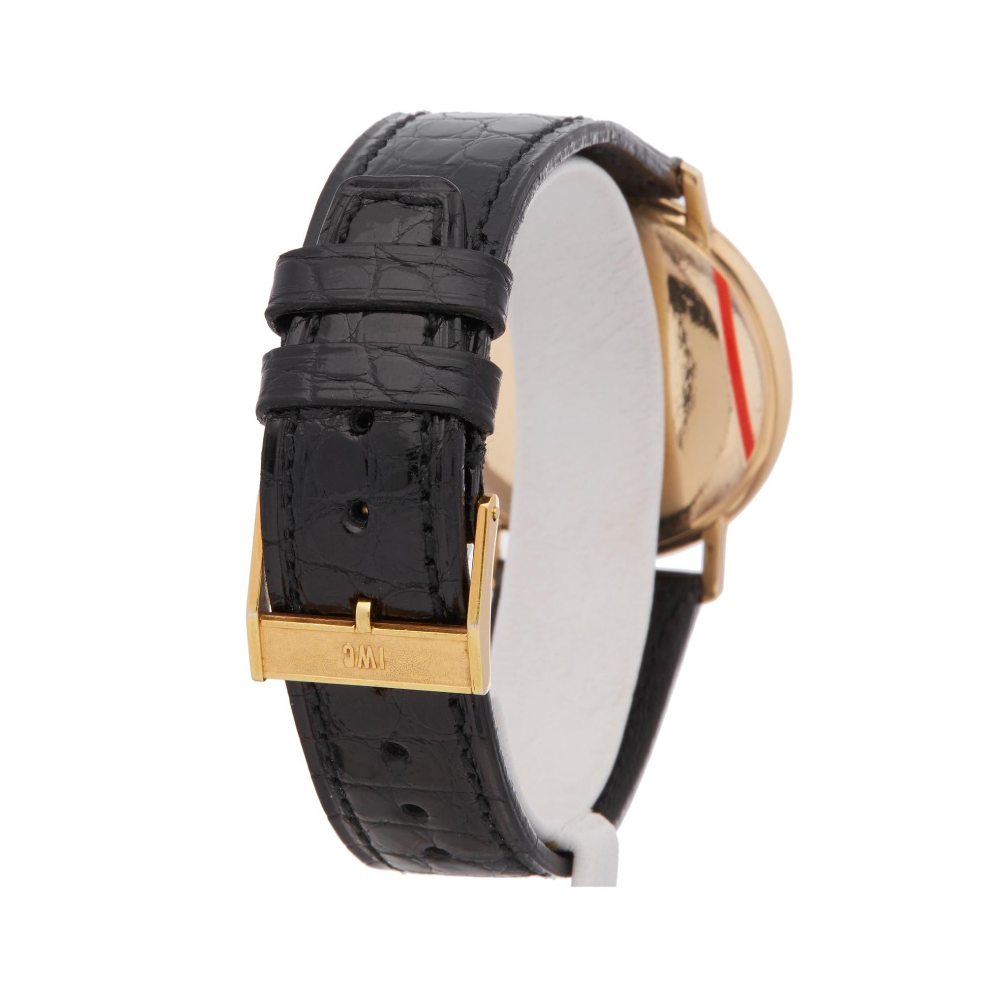 Men's IWC Vintage 18 Karat Yellow Gold R1416 C422 Wristwatch