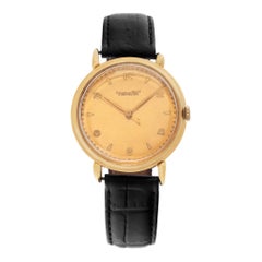 IWC Vintage Classic Uhr in Gelbgold mit einem Gold-Zifferblatt 36,5 mm Manuelle Uhr