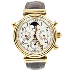 IWC Da Vinci Rattrapante Perpetual Calendar Chronograph 18k Gold Watch IW375402