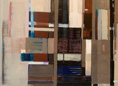 A composition. Geometrical Abstract Oil Painting, Polish artist