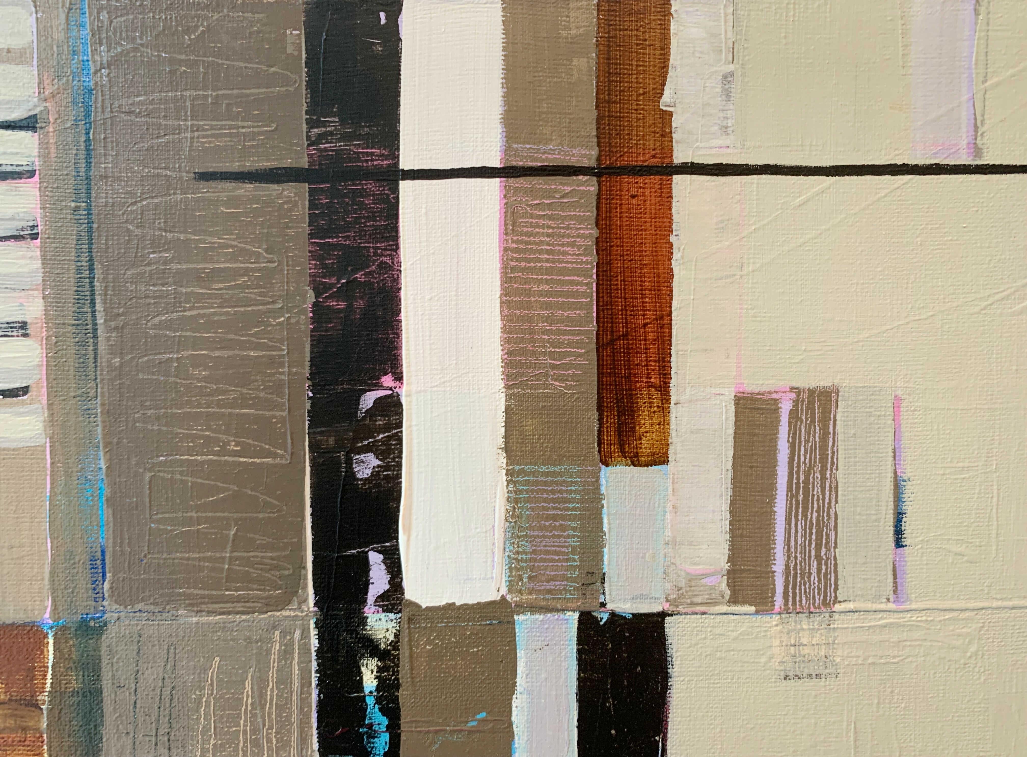 Una composizione. Pittura ad olio astratta geometrica, artista polacco in vendita 2