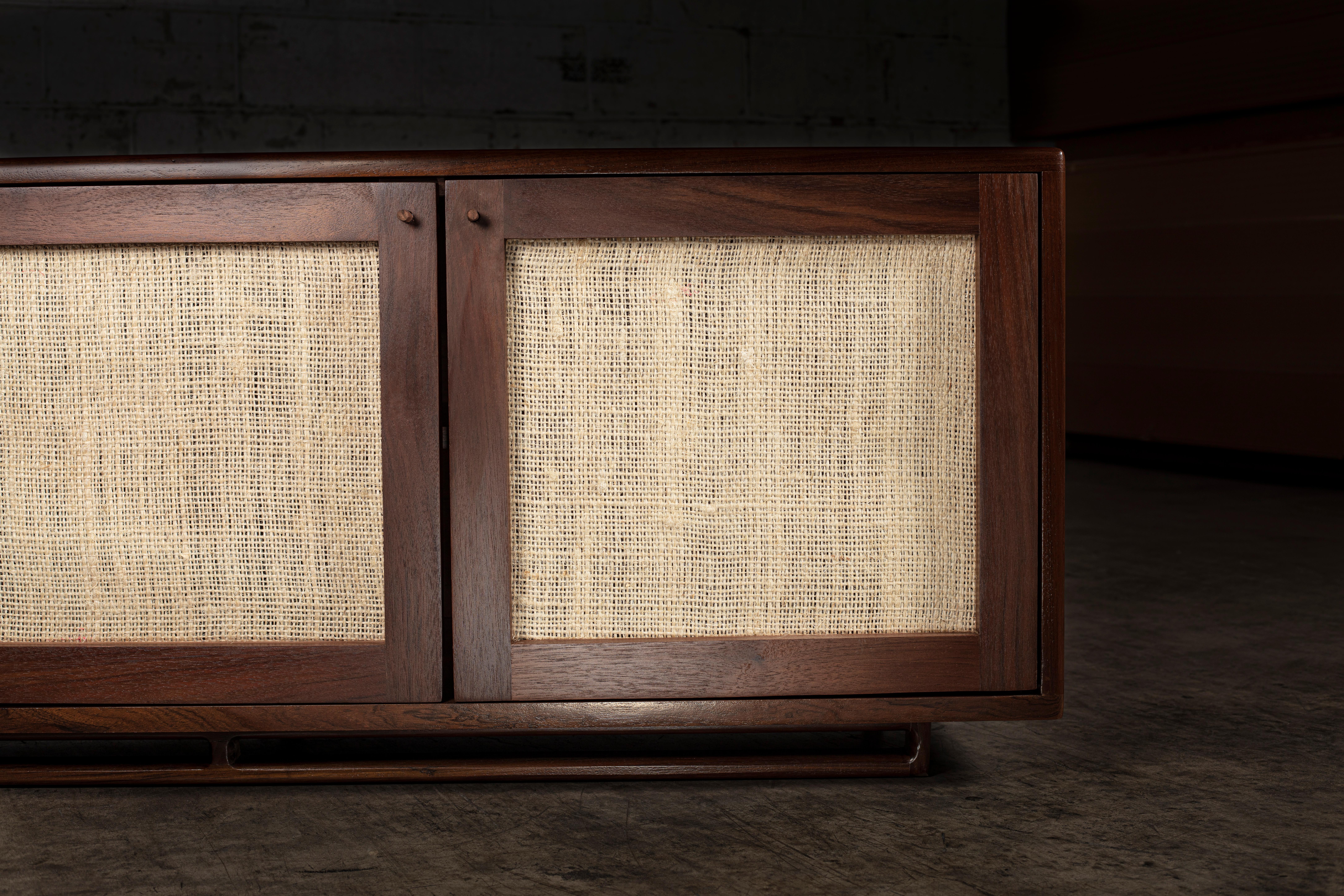 Ixtle Credenza in Solid Oak & Mexican Ixtle Cane by No Age Studio In New Condition For Sale In Geneve, CH