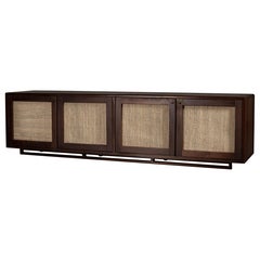 Ixtle Credenza in Solid Oak & Mexican Ixtle Cane by No Age Studio Ixtle Credenza in Solid Oak & Mexican Ixtle Cane by No Age Studio