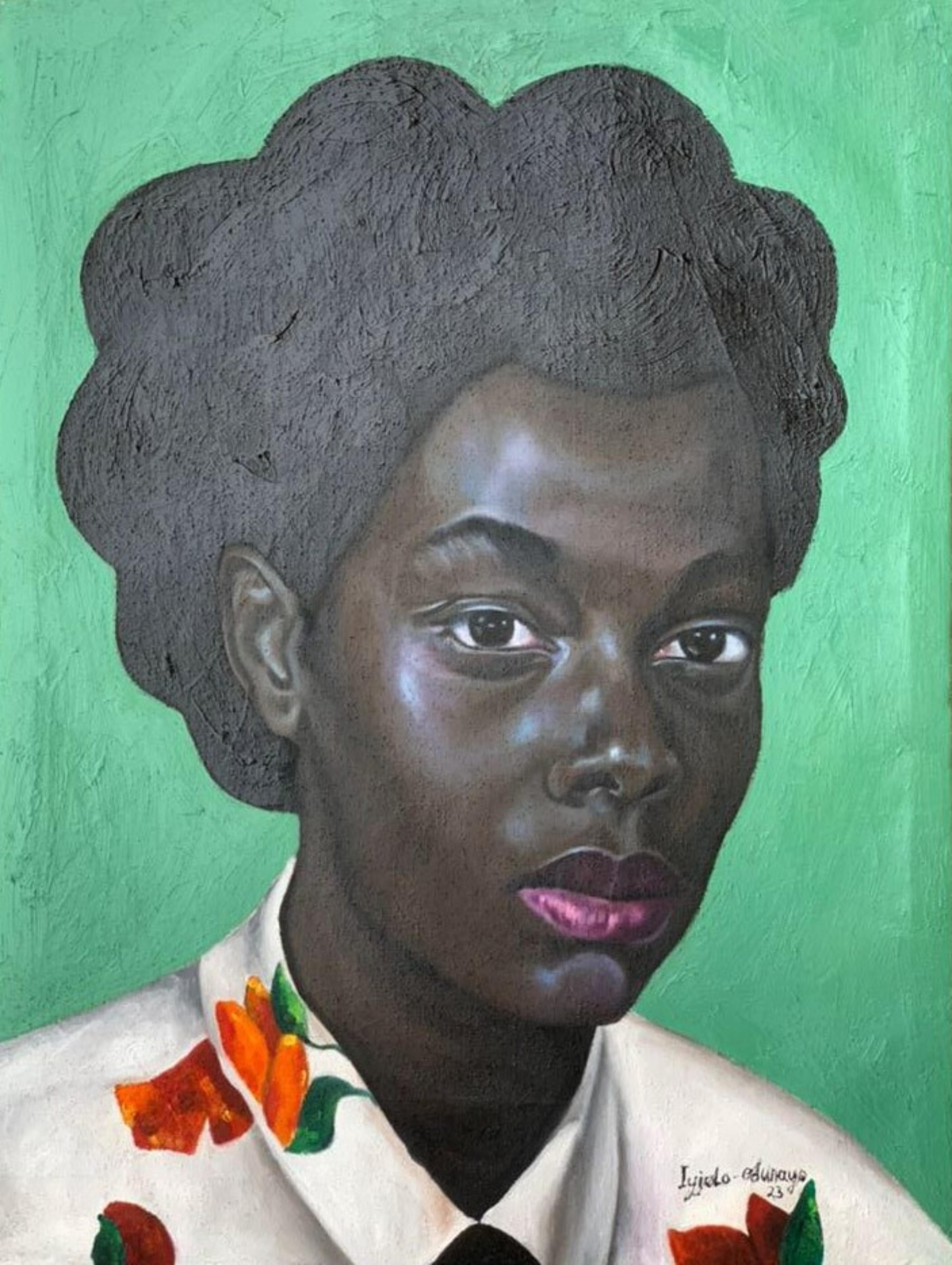 Iyiola Odunayo Portrait Painting - Bulb of Africa 3