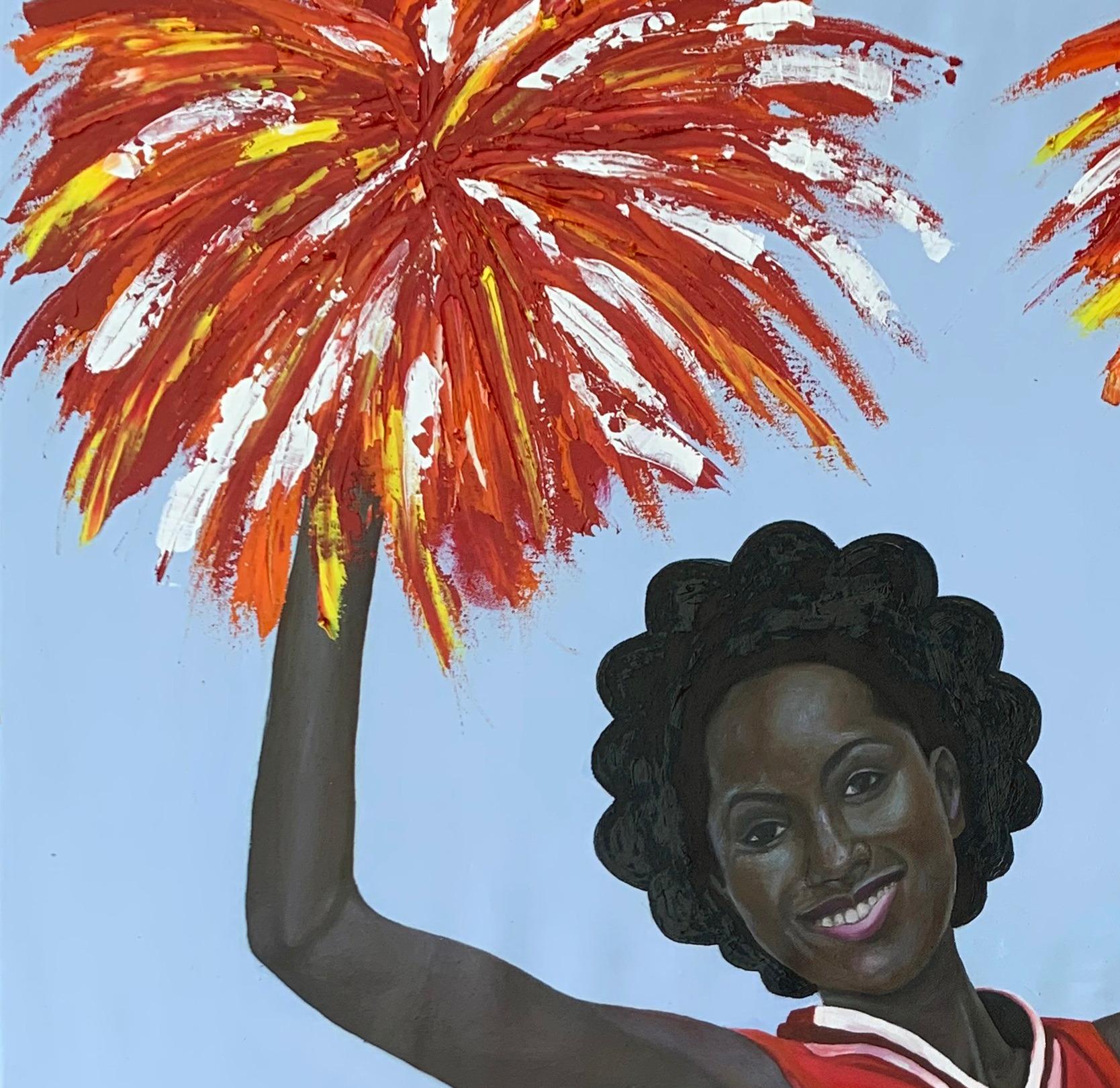 Cheerleader 2 (Surrealismus), Mixed Media Art, von Iyiola Odunayo