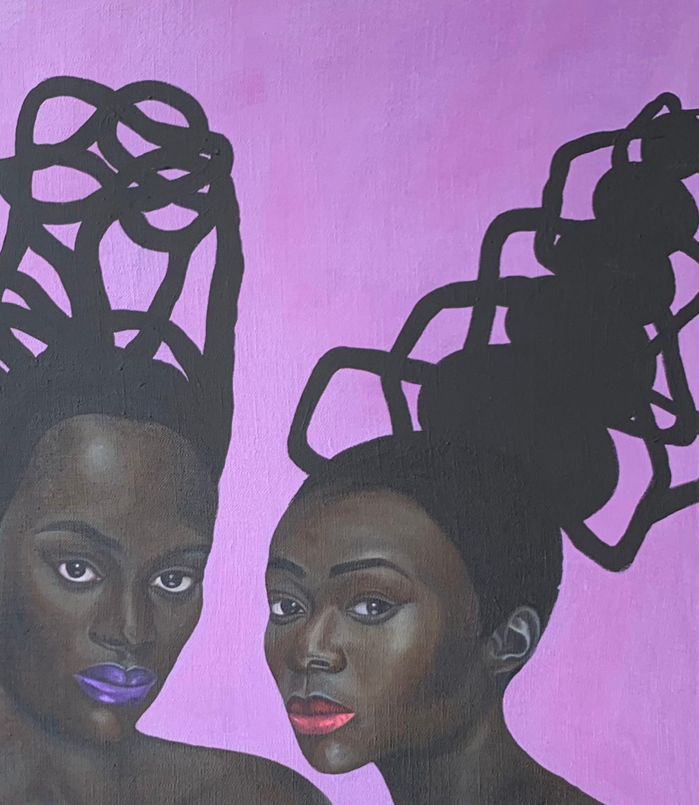 Circle of Trust 2 - Contemporary Painting by Iyiola Odunayo