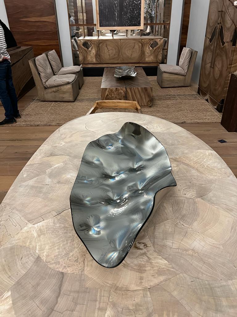 Moulage Centre de table décoratif long en verre ovale IZDATGLAZ d'Orfeo Quagliata en vente