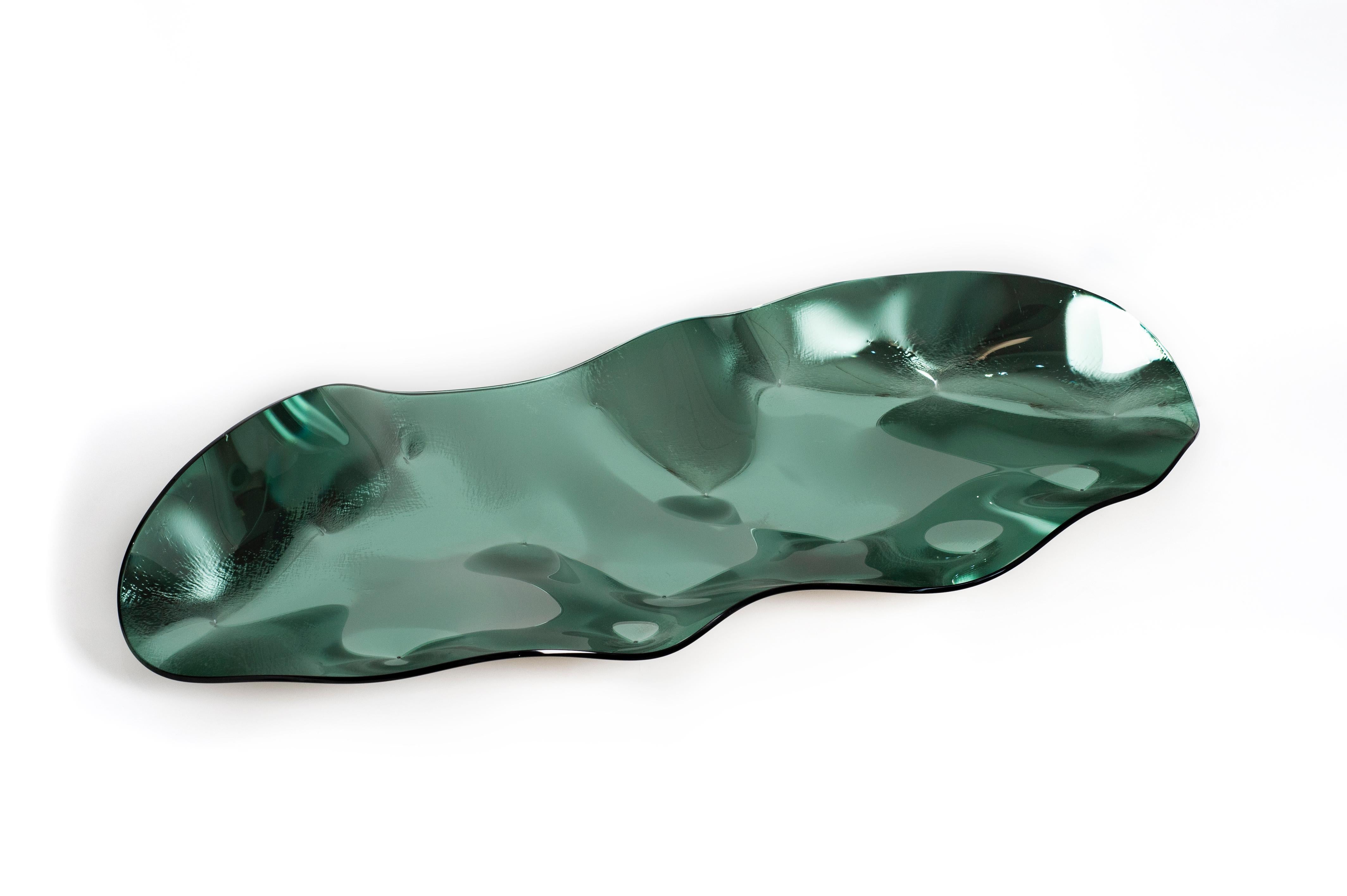 Contemporary Izdatglaz Oval Long Color Glass Decorative Centerpiece by Orfeo Quagliata For Sale