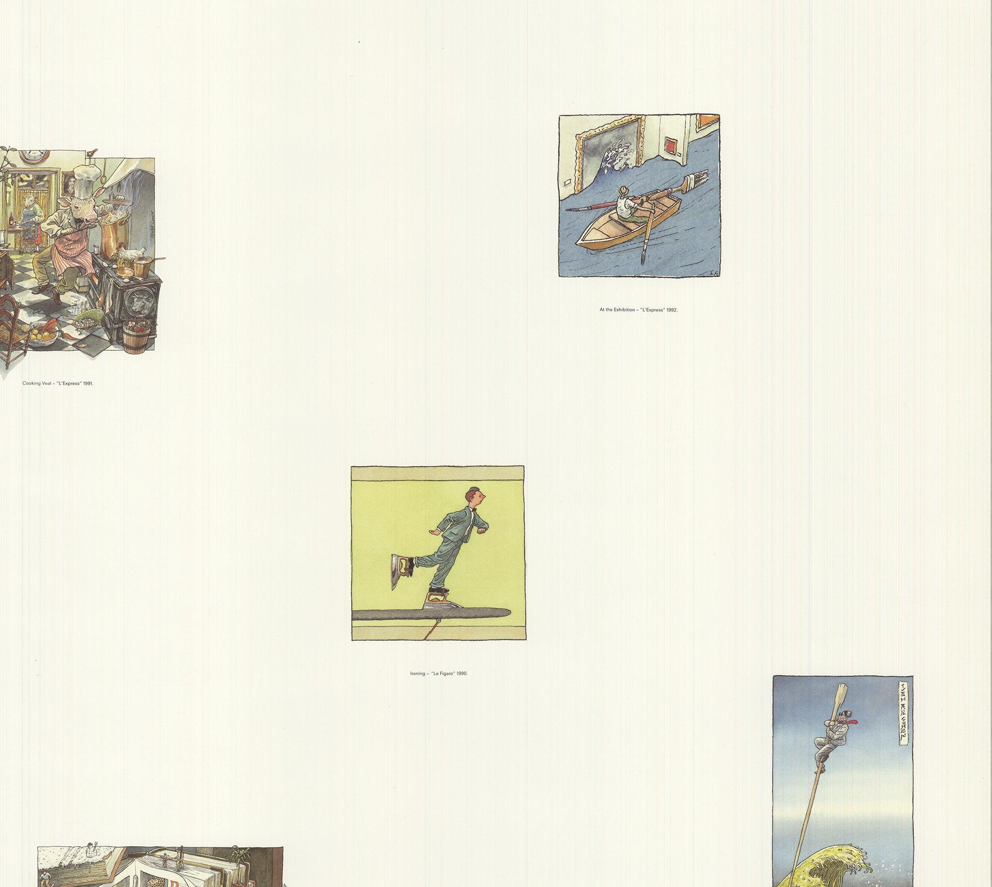 Lithographie contemporaine verte et blanche dénudée Izhar Cohen « De Beyerd », 1992 en vente 3