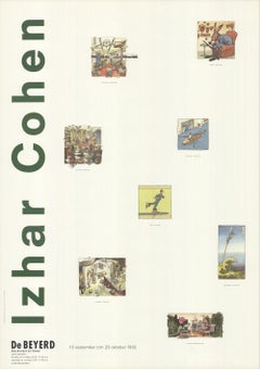 1992 Izhar Cohen 'De Beyerd' Contemporary Green,White Offset Lithograph