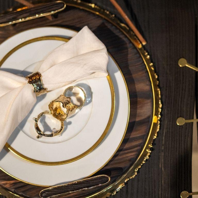 Contemporary Izki Tray – Pinewood Serving Tray with Refined Brass Accents For Sale