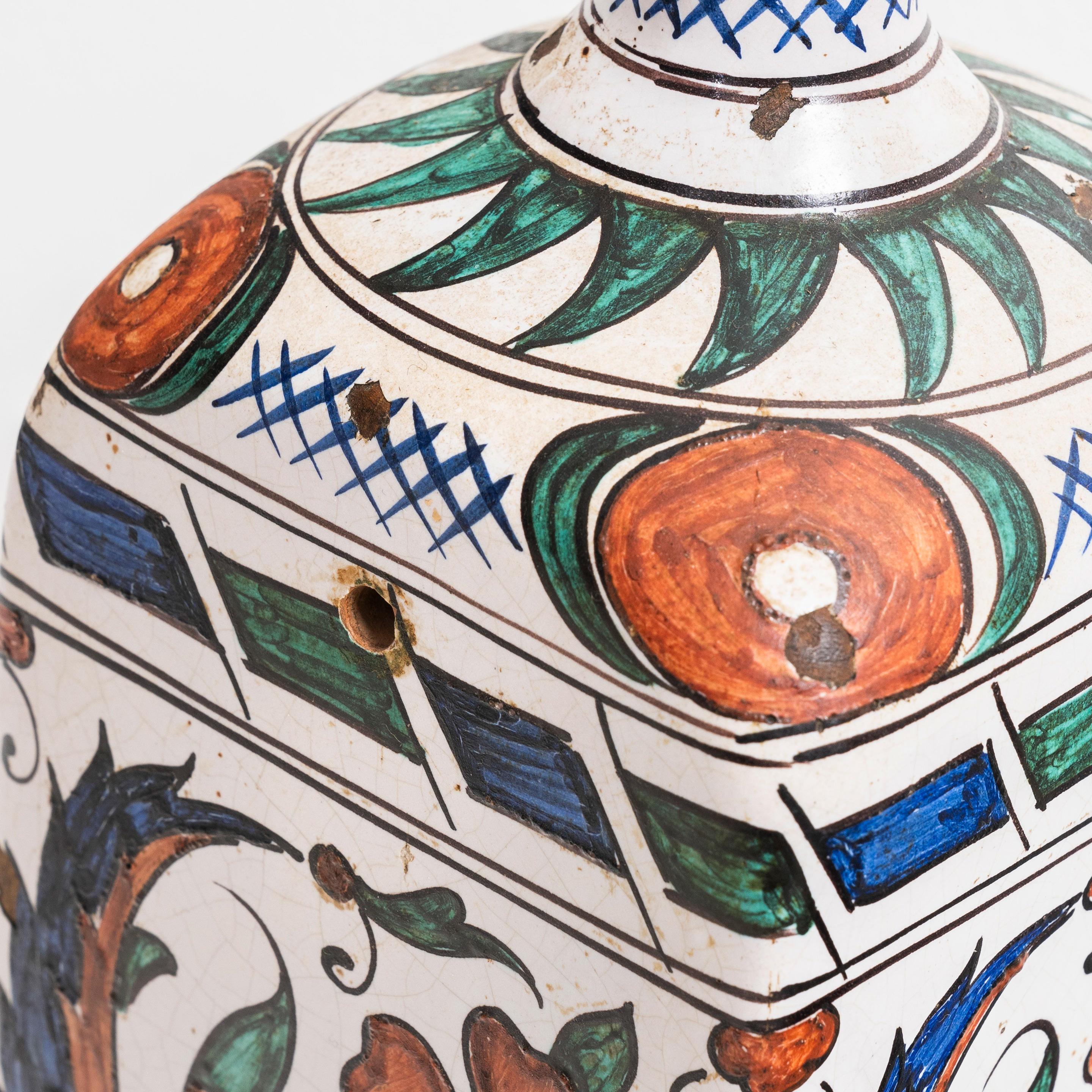 Hand-Painted Iznic Vase circa 1840 For Sale